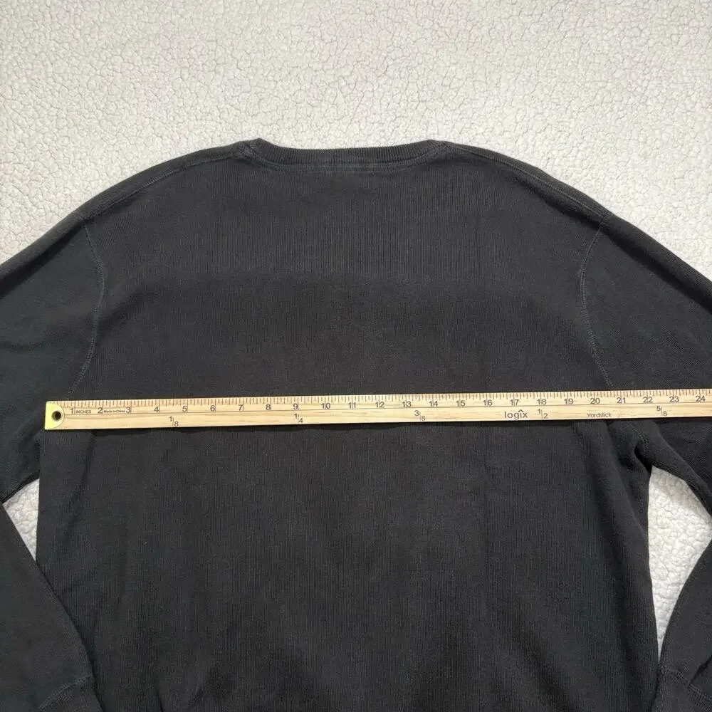 Polo Ralph Lauren Sweatshirt Mens XL Black Crewneck Purple Pony Logo Cotton‎